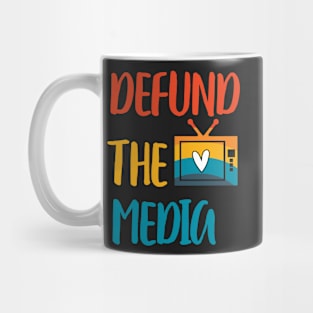 Retro Vintage Defund The Media Mug